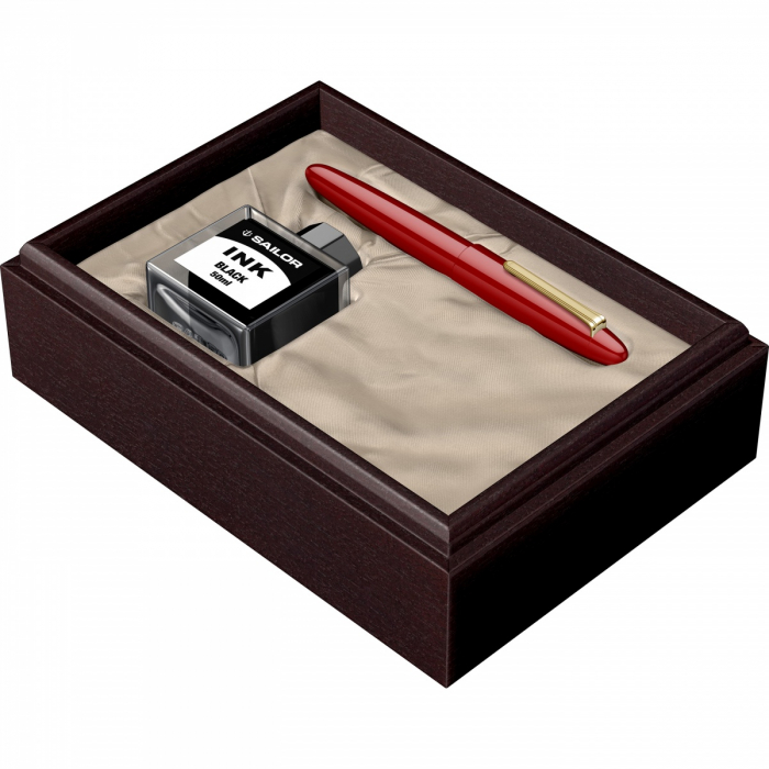 Stilou Sailor King of Pens Ringless Urushi Crimson Red GT, King Size 21k [2]
