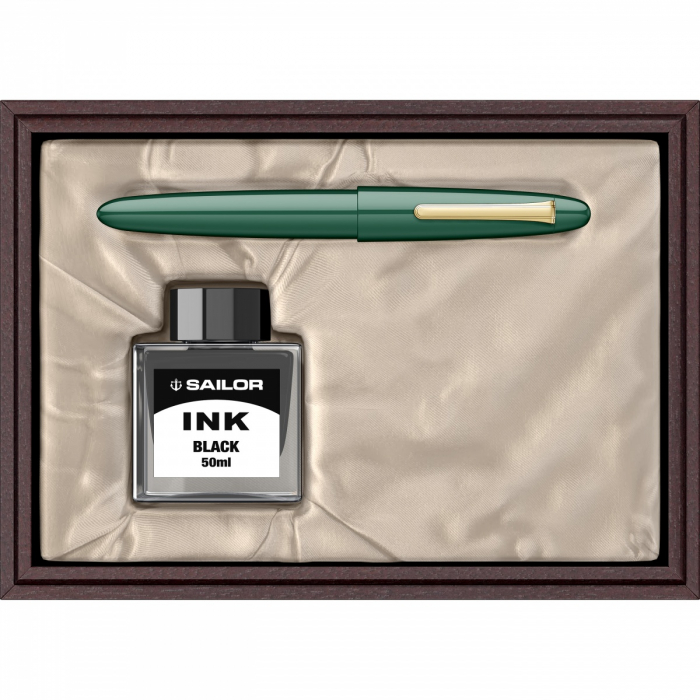 Stilou Sailor King of Pens Ringless Urushi Green GT, King Size 21k [12]