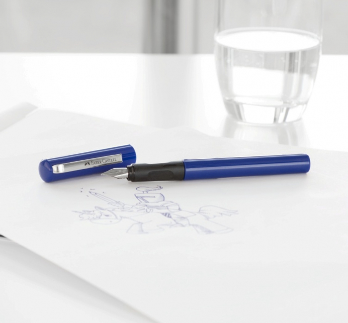 Stilou Scolar Albastru si 6 Cartuse in Blister, Faber-Castell [2]