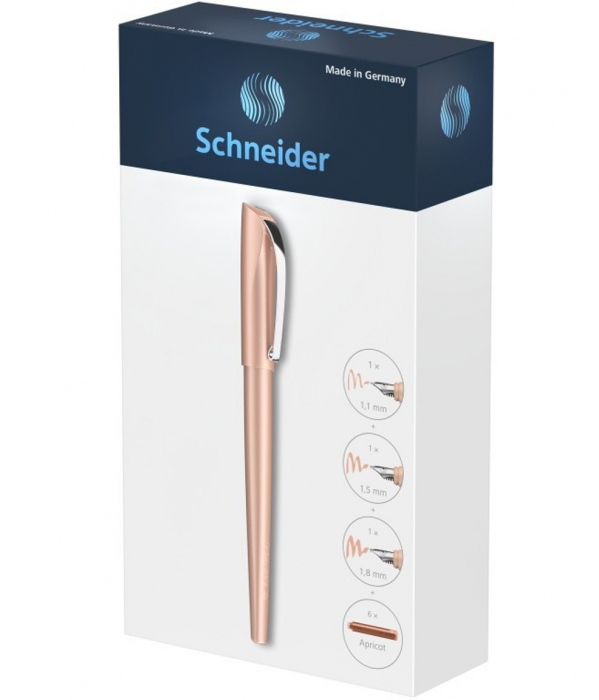 Set Cadou Stilou Caligrafie Callissima Apricot, Schneider [3]