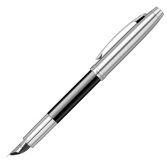 Stilou Sheaffer 100 Glossy Black & Brushed Chrome NT [8]