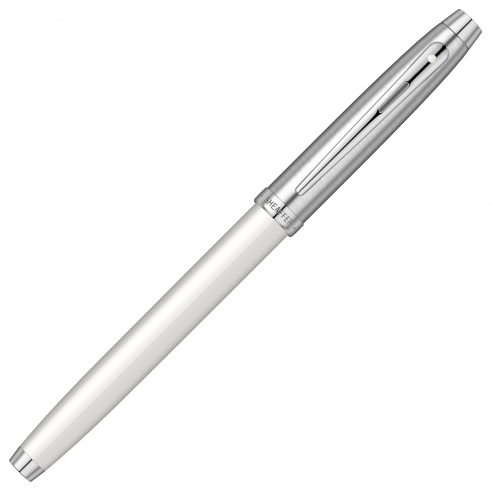 Stilou Sheaffer 100 Glossy White & Brushed Chrome NT [2]