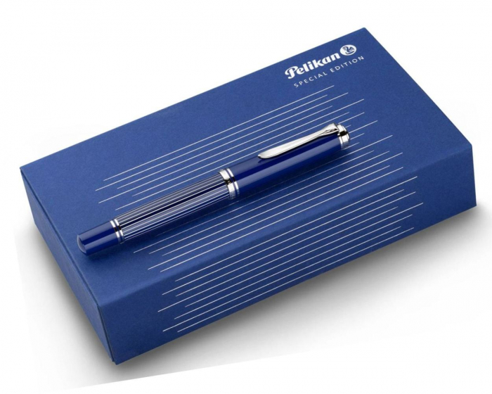 Stilou Souveran M815 Metal Striped Blue, Pelikan  [2]