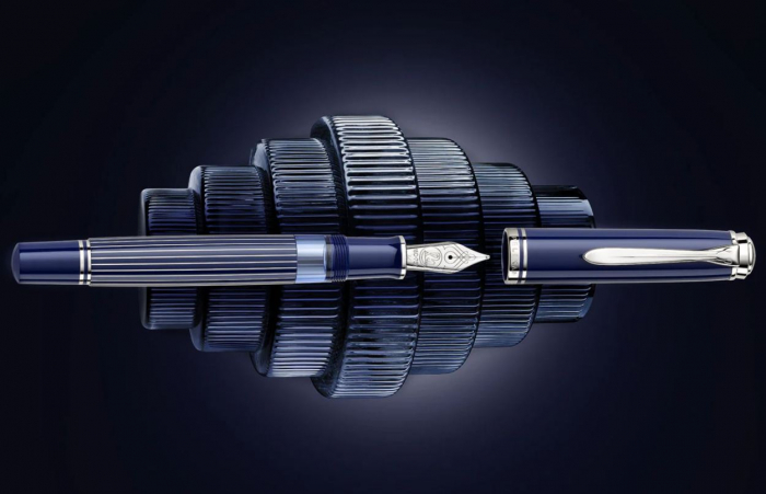 Stilou Souveran M815 Metal Striped Blue, Pelikan  [4]