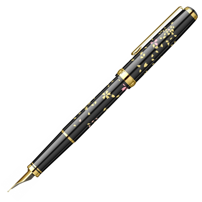 Stilou Vicoh Kanazawa Gold Leaf Swirling Petals of Cherry Blossom GT, Platinum [6]