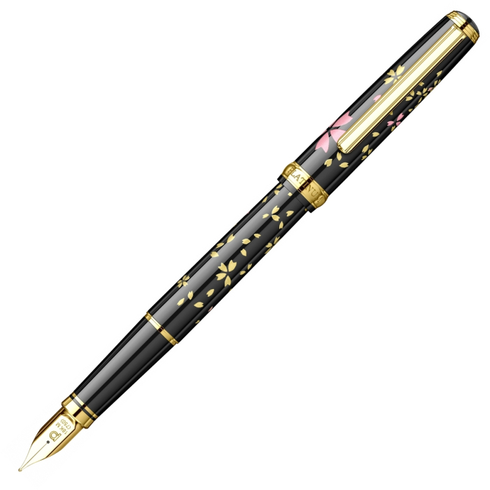 Stilou Vicoh Kanazawa Gold Leaf Swirling Petals of Cherry Blossom GT, Platinum [1]