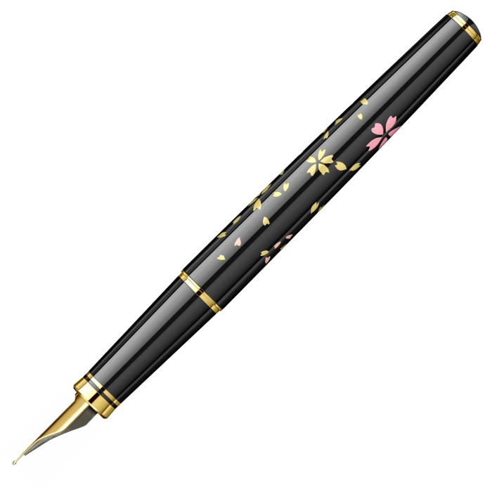 Stilou Vicoh Kanazawa Gold Leaf Swirling Petals of Cherry Blossom GT, Platinum [5]