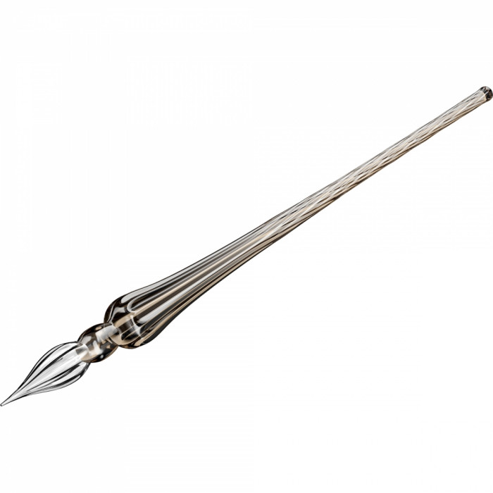 Toc Caligrafic de Sticla 18 cm Round Glass Pen Black, Jacques Herbin [3]