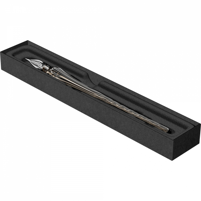 Toc Caligrafic de Sticla 18 cm Round Glass Pen Black, Jacques Herbin [4]