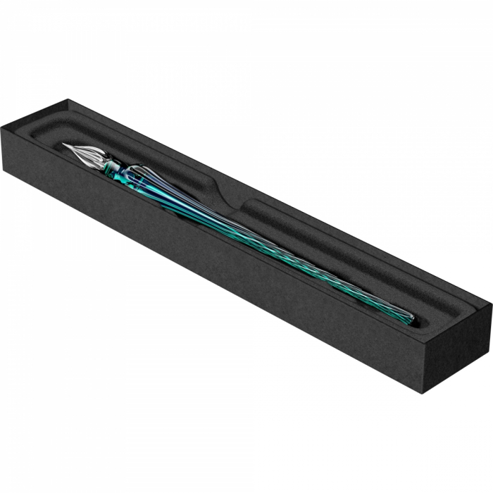 Toc Caligrafic de Sticla 18 cm Round Glass Pen Emerald, Jacques Herbin [4]
