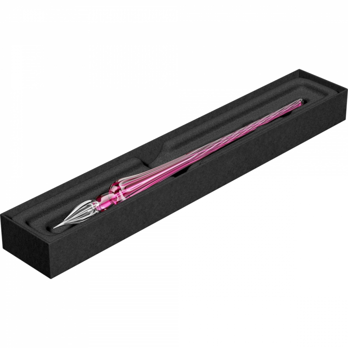 Toc Caligrafic de Sticla 18 cm Round Glass Pen Violet, Jacques Herbin [2]