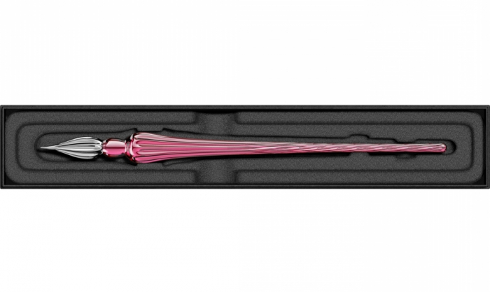 Toc Caligrafic de Sticla 18 cm Round Glass Pen Violet, Jacques Herbin [5]