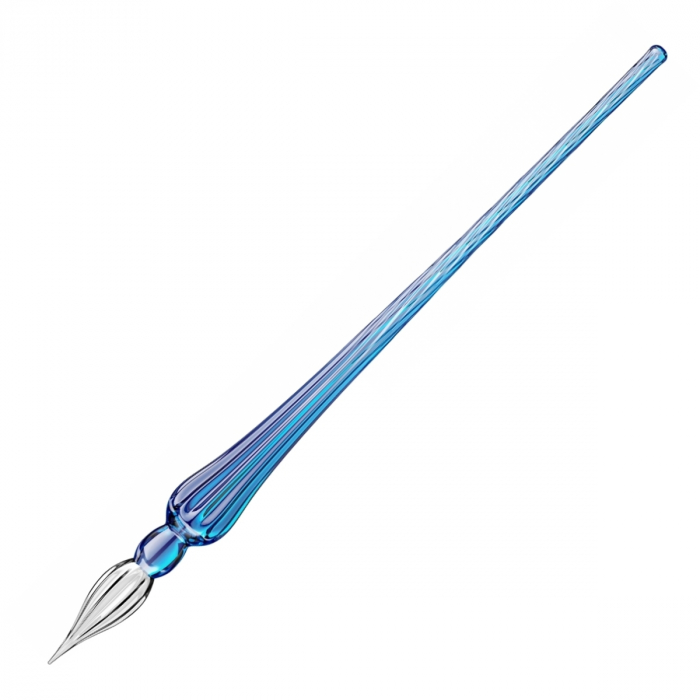 Toc Caligrafic de Sticla 18 cm Round Glass Pen Navy Blue, Jacques Herbin [1]