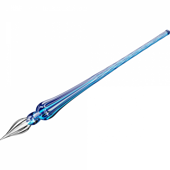 Toc Caligrafic de Sticla 18 cm Round Glass Pen Navy Blue, Jacques Herbin [5]