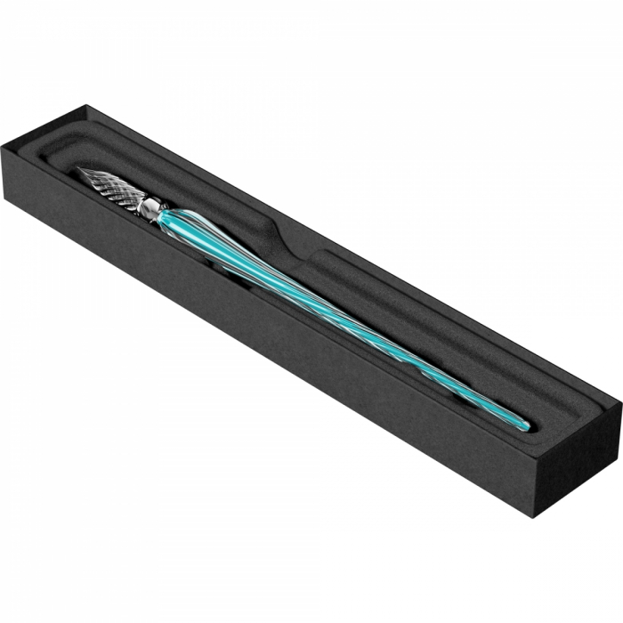 Toc Caligrafic de Sticla 18 cm Twisted Glass Pen Blue Azur, Jacques Herbin [4]