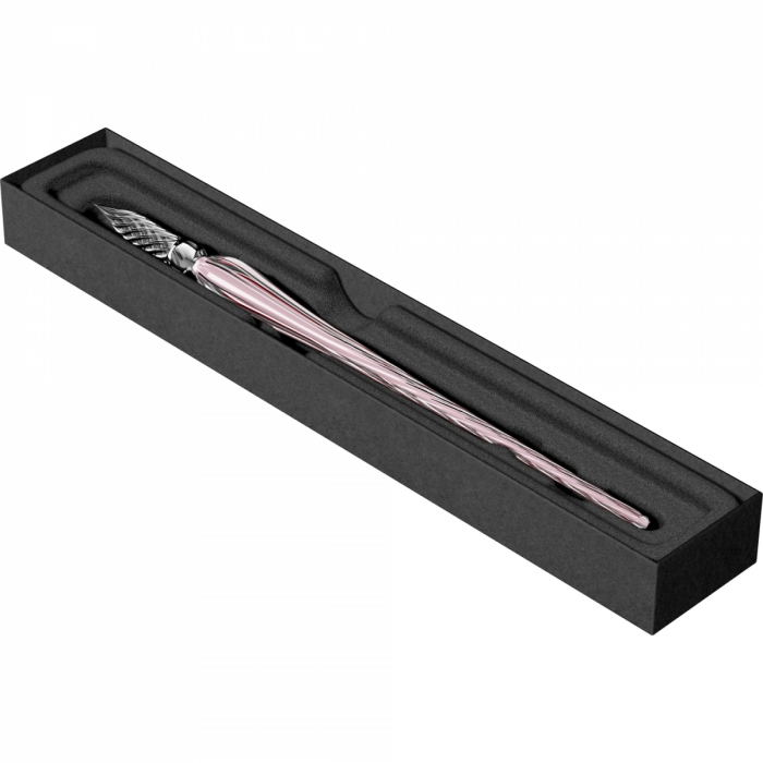 Toc Caligrafic de Sticla 18 cm Twisted Glass Pen Pale Pink, Jacques Herbin [4]