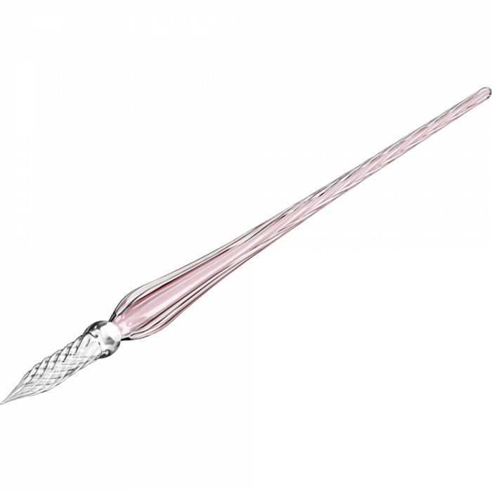 Toc Caligrafic de Sticla 18 cm Twisted Glass Pen Pale Pink, Jacques Herbin [3]