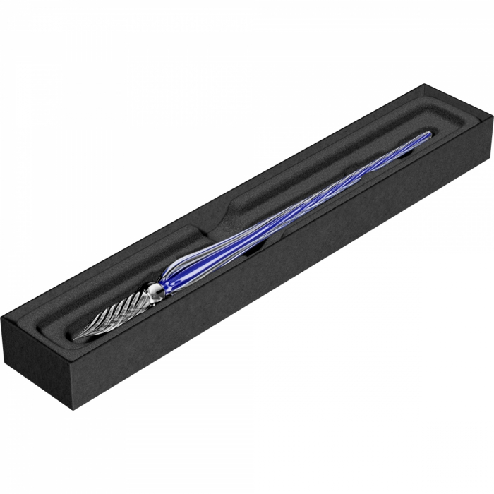 Toc Caligrafic de Sticla 18 cm Twisted Glass Pen Night Blue, Jacques Herbin [2]