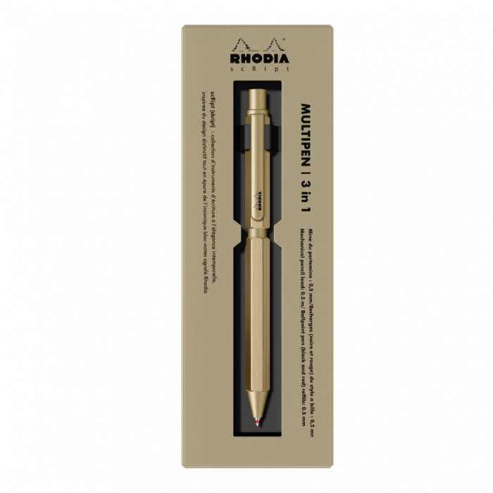 Trio Pen 0.5 Rhodia Script 3 in 1 Gold [4]