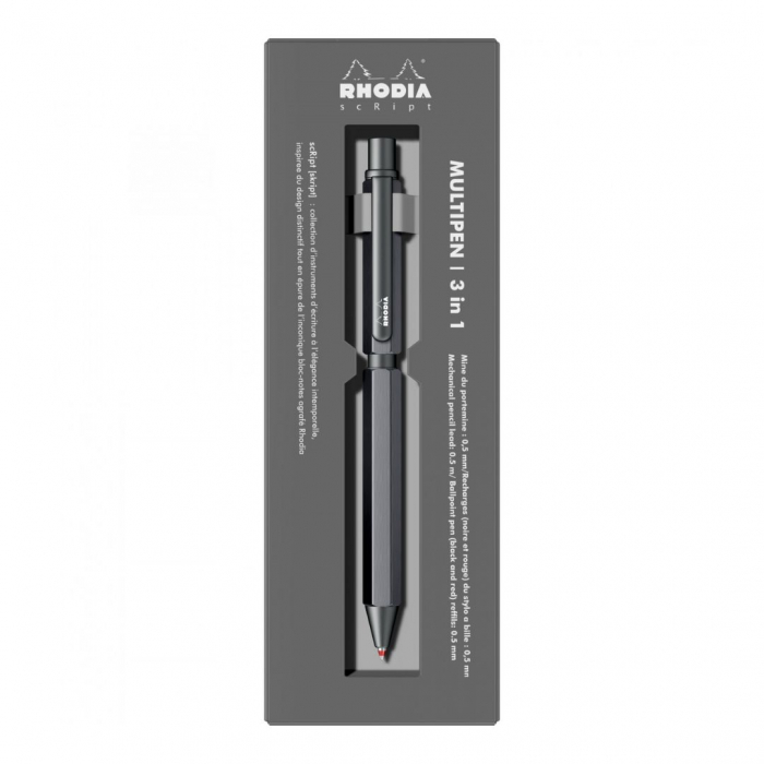 Trio Pen 0.5 Rhodia Script 3 in 1 Titanium [5]