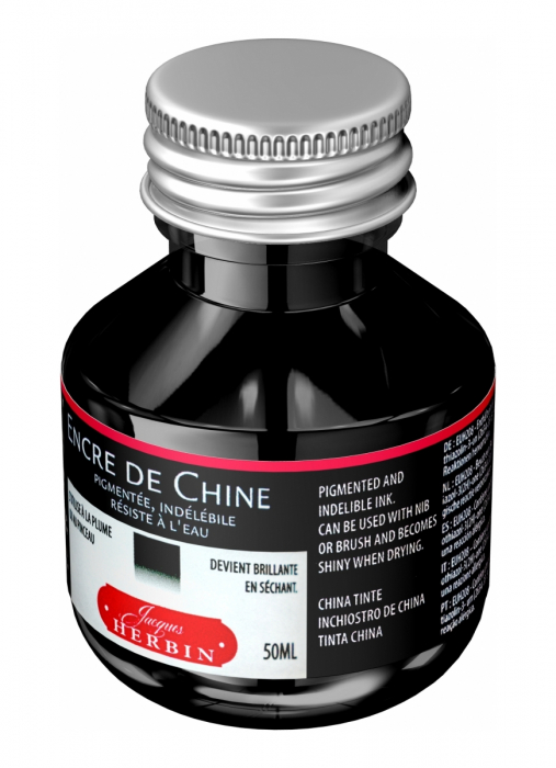 Tus 50 ml Fine Arts Pigmented Encre de Chine Noir, Jacques Herbin [3]