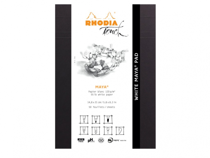 White Maya Pad A5 Touch Layout, Rhodia [3]