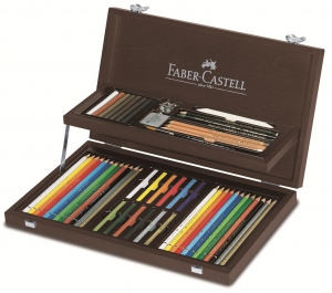 Creioane Colorate pentru Artisti - CUTIE LEMN 54 BUC ART&GRAPHIC COMPENDIUM FABER-CASTELL