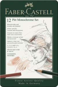 SET PITT MONOCHROME 12 BUC NOU FABER-CASTELL [1]