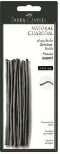 Carbune - BLISTER 12 BUC CARBUNE NATURAL PITT MONOCHROME 3-6MM, FABER-CASTELL