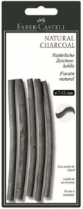 Grafit si Carbune - BLISTER 5 BUC CARBUNE NATURAL PITT MONOCHROME 7-12MM, FABER-CASTELL
