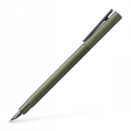 Stilouri Scolare - Stilou Neo Slim Aluminium Olive Green, Faber-Castell