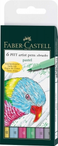 Pitt - PITT ARTIST PEN SET 6 BUC NUANTE DE ALBASTRU FABER-CASTELL