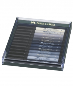 Pitt - PITT ARTIST PEN NUANTE GREY FABER-CASTELL CUTIE 12 CULORI