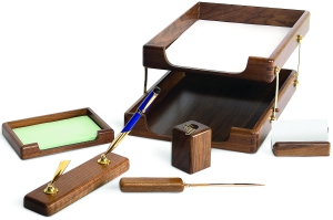 Accesorii Birou - Set de birou din lemn - 6 elemente- Stejar Forpus