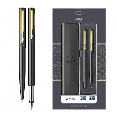 Seturi Parker - Set Stilou + Pix Vector Negru Mat GT 2, Parker
