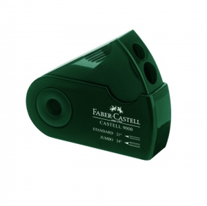 Ascutitori - ASCUTITOARE PLASTIC DUBLA SLEEVE VERDE FABER-CASTELL