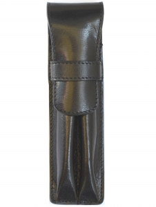 Etuiuri - ETUI PIELE NEGRU PT 2 INSTRUMENTE DE SCRIS Carla Rossini