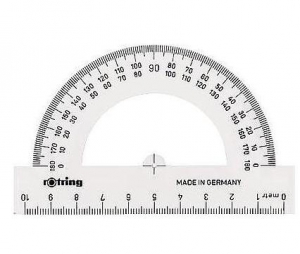 Instrumente Geometrie - Raportor Centro Semi Circular, Rotring