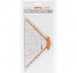 Instrumente Geometrie - Echer cu maner detasabil 45/25 22 cm ROTRING