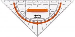 Instrumente Geometrie - Echer cu maner 45/16 14 cm ROTRING