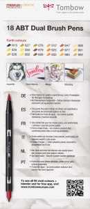 ABT Dual Brush Pen Set 18 Colours Earth Colours Tombow [4]