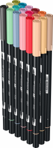 ABT Dual Brush Pen Set 18 Colours Secundary Colours Tombow [4]