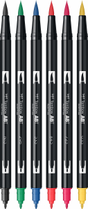 Set 6 Culori Primare Dual Brush Pen Tombow [2]