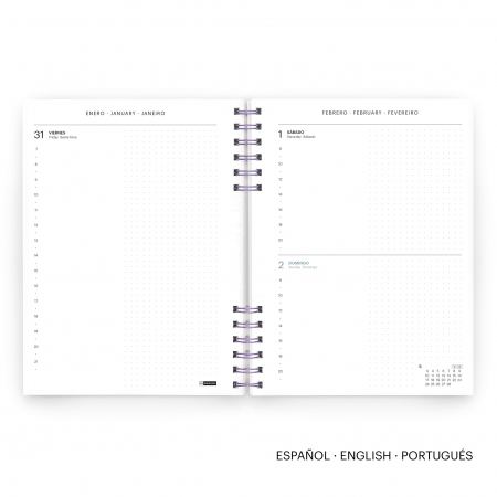 Agenda Plus 155x213 spira zilnica Pink Back to Basics MR25, Miquelrius [1]