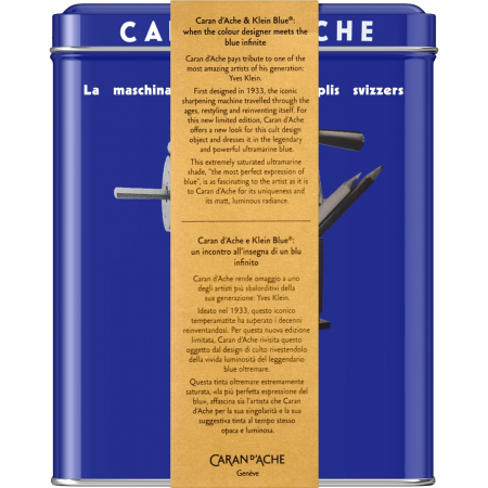 Ascutitoare Fixa Metalica Albastra cu manivela, Caran d'Ache [9]