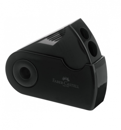 Accesorii pentru Artisti - ASCUTITOARE PLASTIC DUBLA SLEEVE Black,FABER-CASTELL