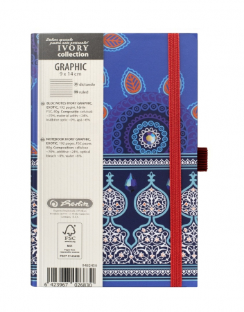 Herlitz - Bloc notes Ivory Graphic dictando, motiv Exotic Herlitz