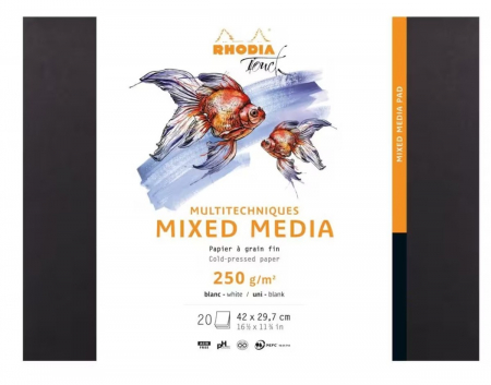 Caiete schite - Bloc pentru Tehnici Mixte A3 L Rhodia Touch Mixed Media Pad