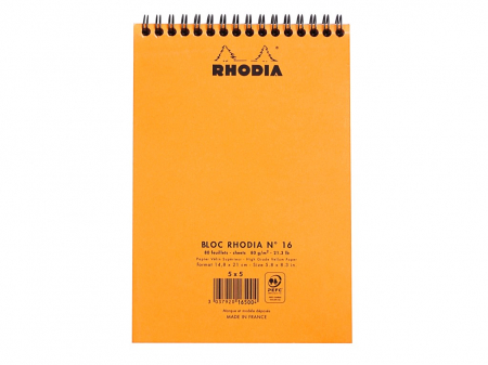 Blocnotes A5 Spiral Pad Rhodia Classic Orange [2]