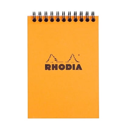 Brand - Blocnotes A6, spirală, 80 file, Classic, orange, Rhodia